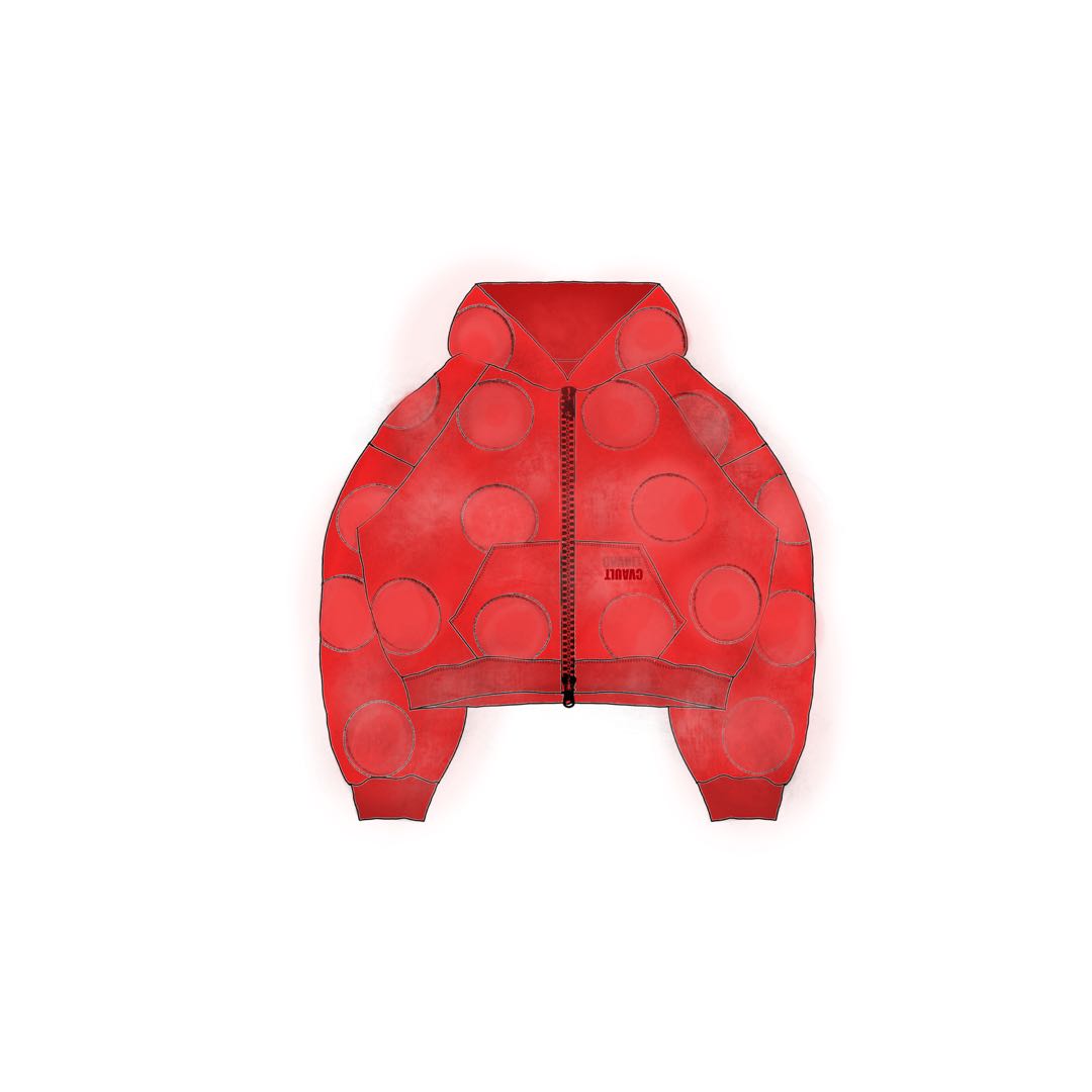 3D Circle Zip Hoodie